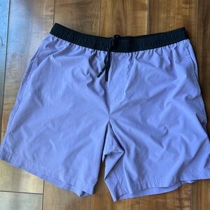 Chubbies Purple Swim Trunks with Black Waistband